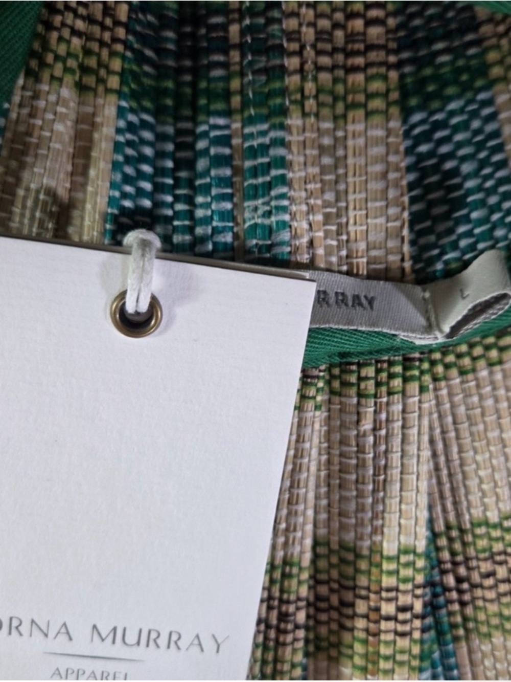 Lorna Murray Darwin Island Capri Maxi Hat - Green & Cream Plaid - Picture 2 of 6